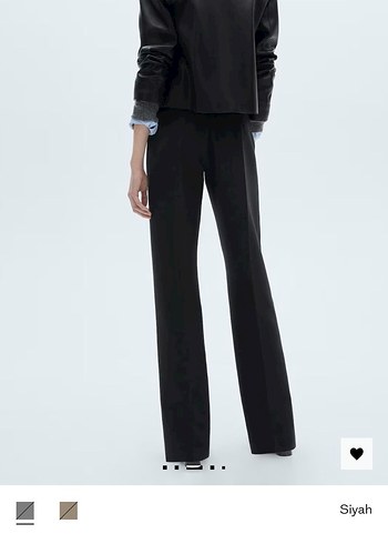 Kadın Siyah Kumaş Pantolon Regular Fit - Görsel 2