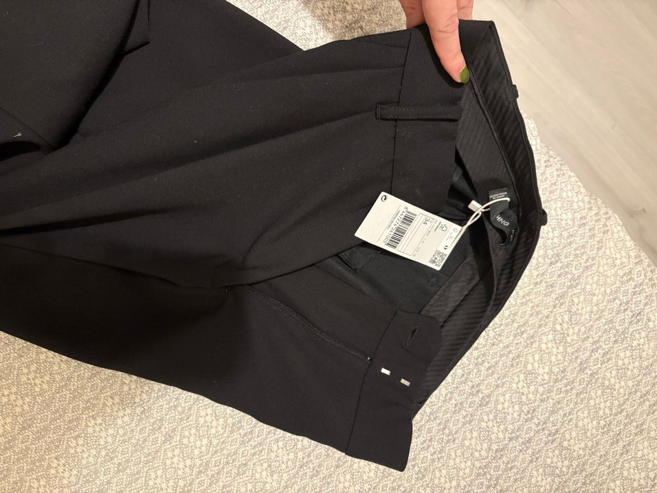 Kadın Siyah Kumaş Pantolon Regular Fit - Görsel 4