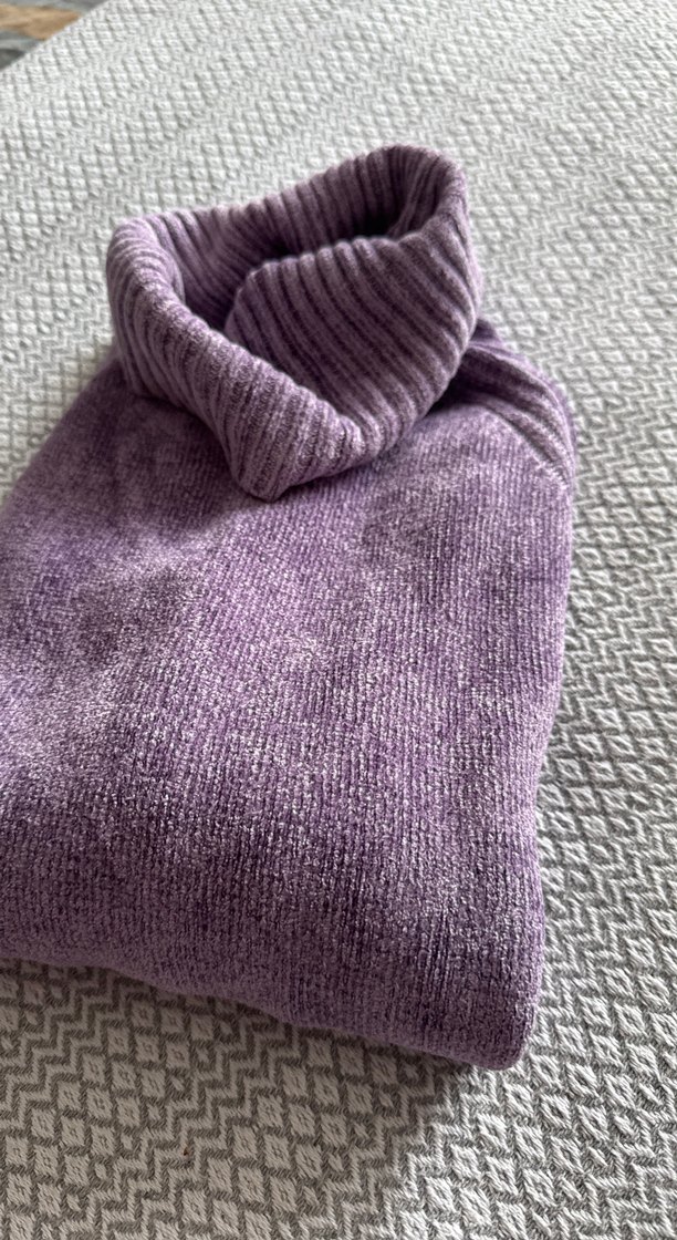 Kadın Mor Triko Boğazlı Kazak - Görsel 2