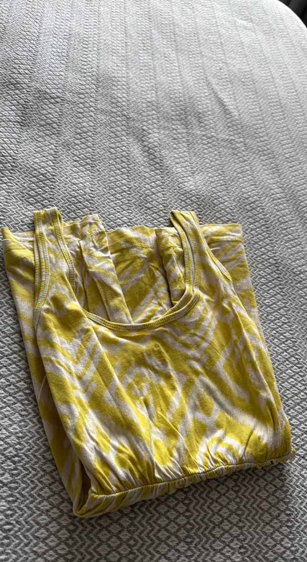 Askılı ,rahat bir kumaşı var geniş kalıp renk sarı - Görsel 3