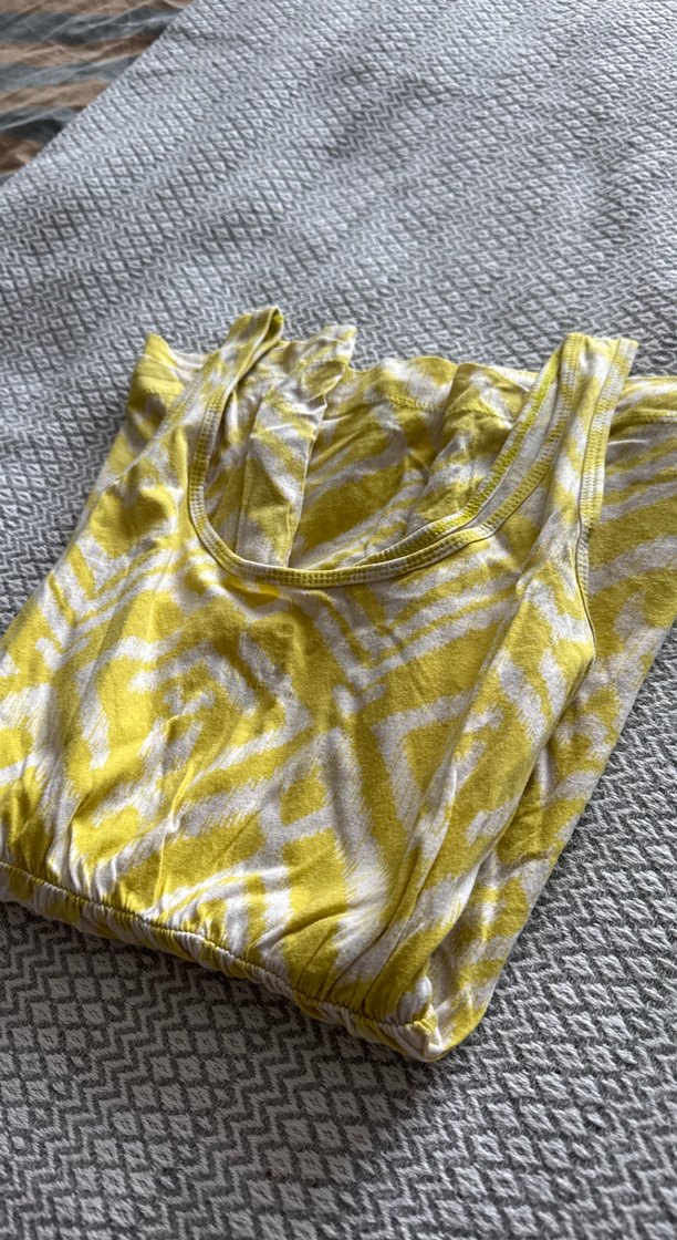 Askılı ,rahat bir kumaşı var geniş kalıp renk sarı - Görsel 4