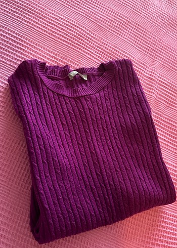 Mor Örgü Kadın Kazak, Rahat Kesim - Görsel 2