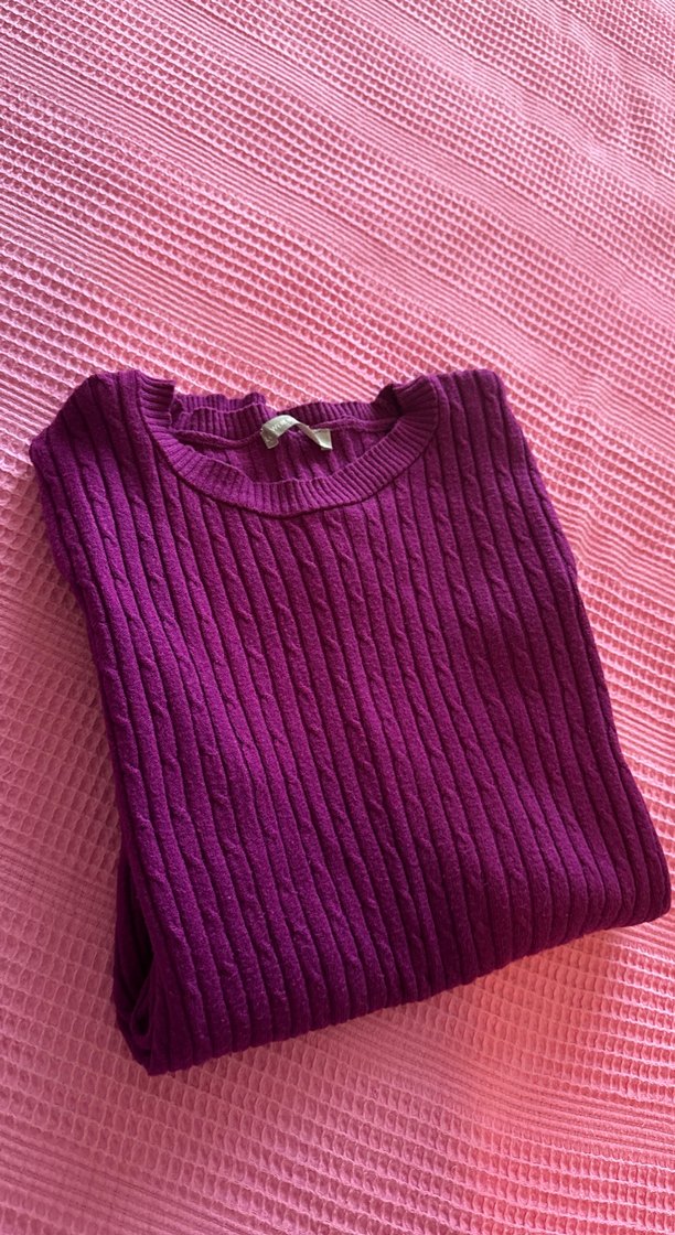 Mor Örgü Kadın Kazak, Rahat Kesim - Görsel 2