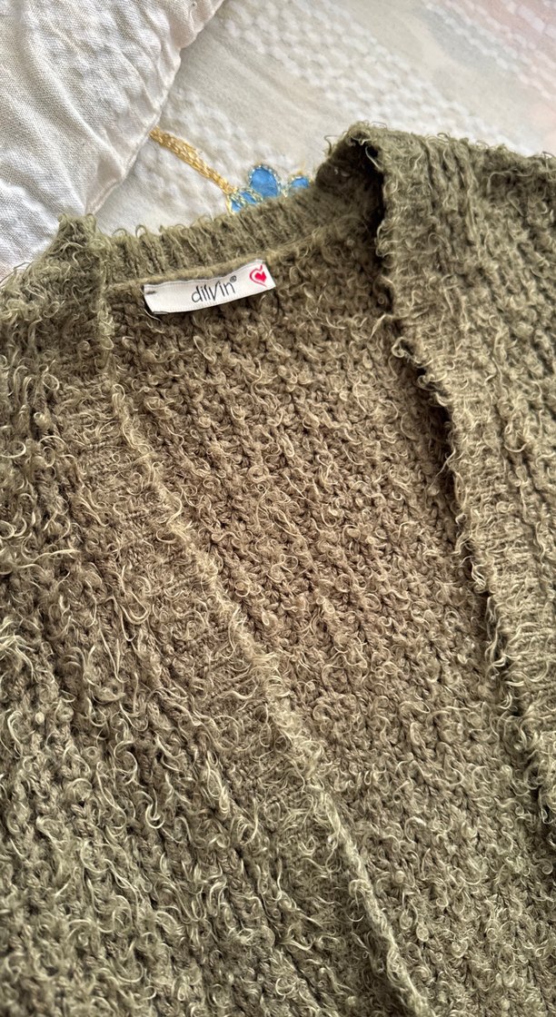 Bohem Salaş Örgü Kadın Hırka - Görsel 2