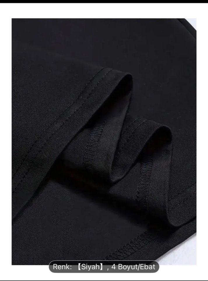 Siyah Baskılı Oversize Tişört - Görsel 2