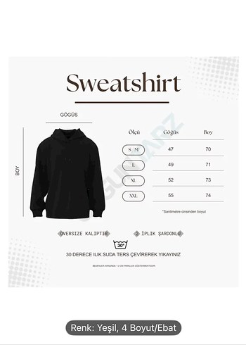 Yeşil Kapüşonlu Baskılı Sweatshirt - Görsel 4
