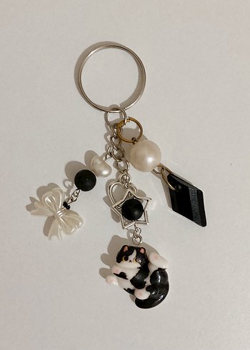 Kedi Anahtarlık Çanta Charm Süsü