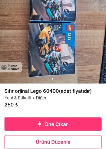 Diğer fotofraftaki iki adet urun fiyatidir