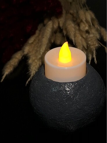 Beden çeşitli Renk el yapımı alçı dekoratif doğal taş görünümlü tealight mumluk obj