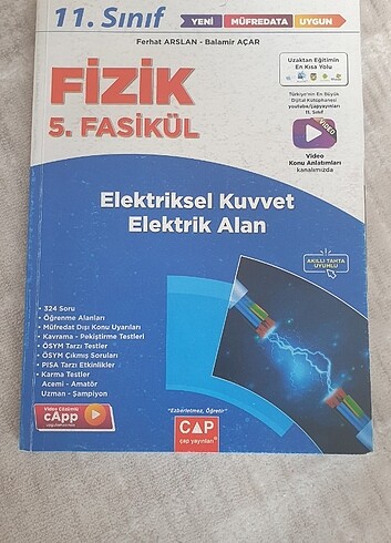 11. Sınıf fizik fasikül test kitabı