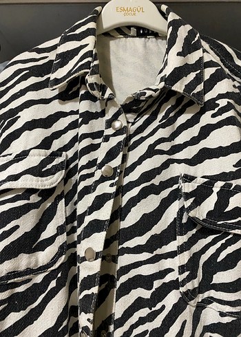 Zebra Desenli Kadın ceket - Görsel 4