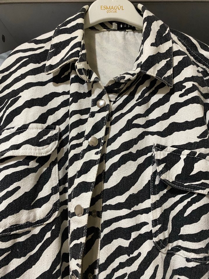 Zebra Desenli Kadın ceket - Görsel 4
