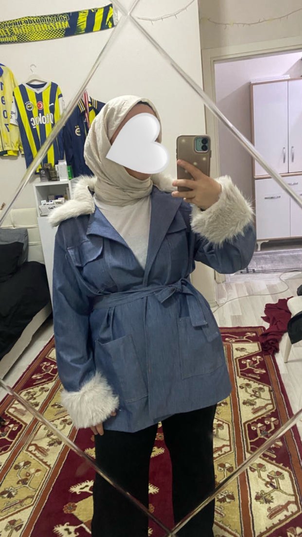 Kürk detaylı ceket - Görsel 3