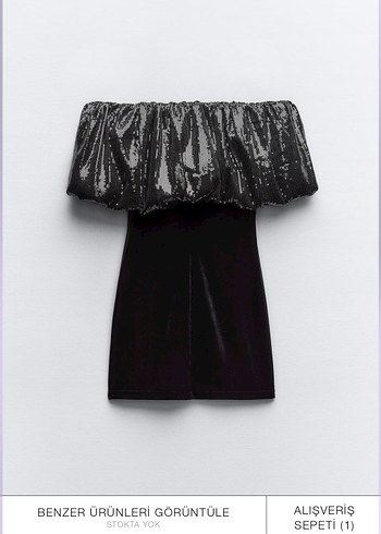 Zara Siyah Mini Deri Yılan Desenli Straplez Elbise - Görsel 2