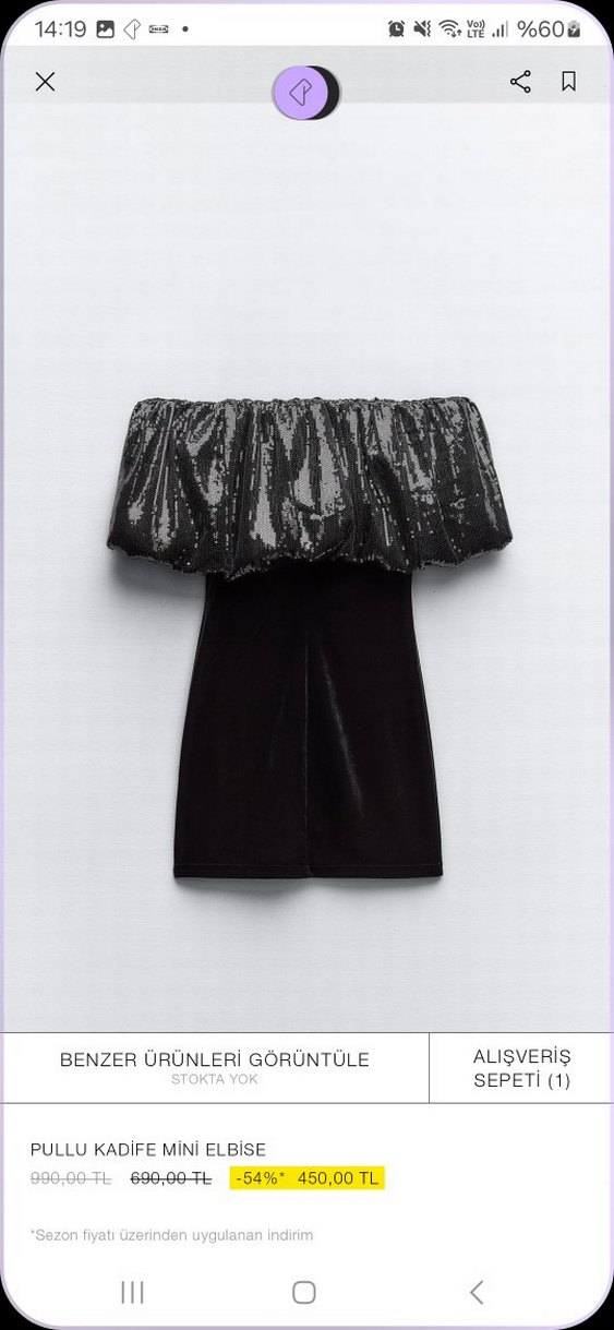 Zara Siyah Mini Deri Yılan Desenli Straplez Elbise - Görsel 2