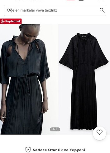xs Beden Zara Saten Elbise