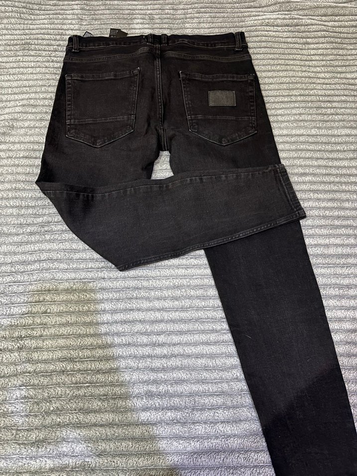 Erkek Siyah Regular Fit Kot Pantolon - Görsel 4