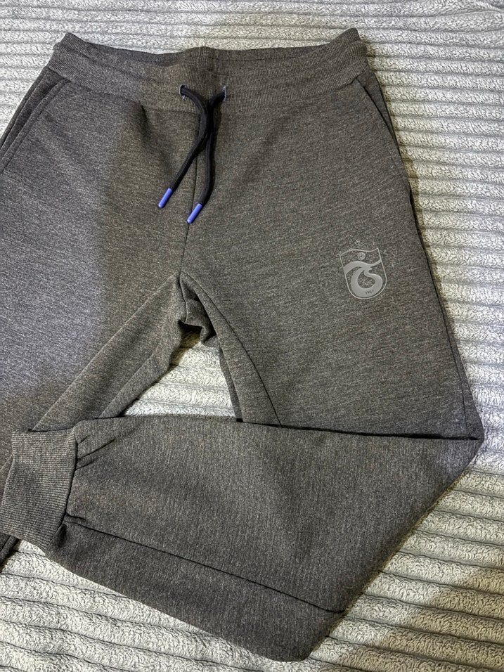 Gri Rahat Kesim Fermuarlı Eşofman Altı trabzonspor - Görsel 2