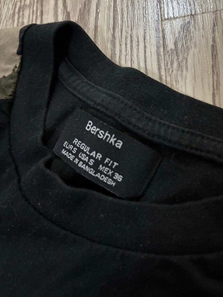 Kamuflaj Kısa Kollu Siyah Erkek Tişört - Görsel 2