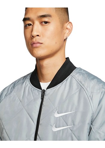 Nike Swoosh çift taraflı Bomber Ceket - Görsel 8