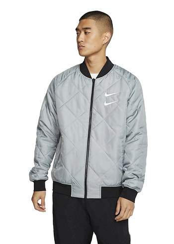 Nike Swoosh çift taraflı Bomber Ceket - Görsel 4