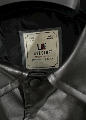 Erkek Siyah Deri Düğmeli Ceket - Görsel 4