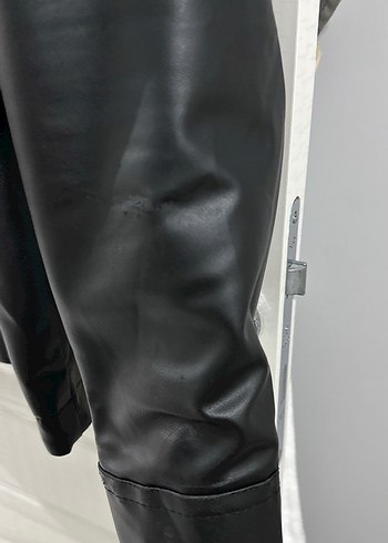 Erkek Siyah Deri Düğmeli Ceket - Görsel 5