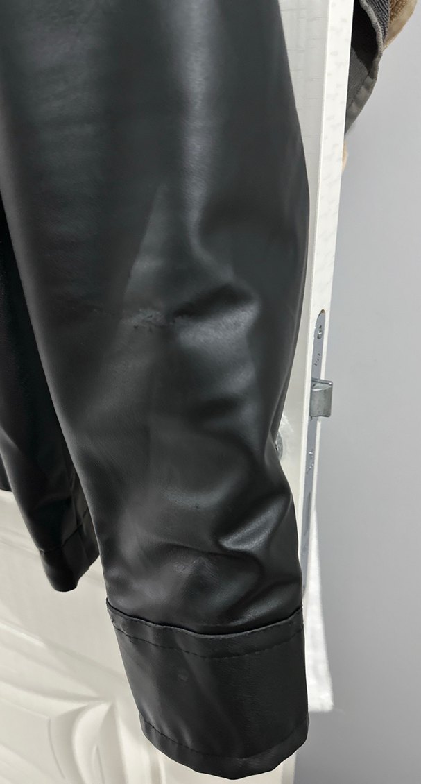 Erkek Siyah Deri Düğmeli Ceket - Görsel 5