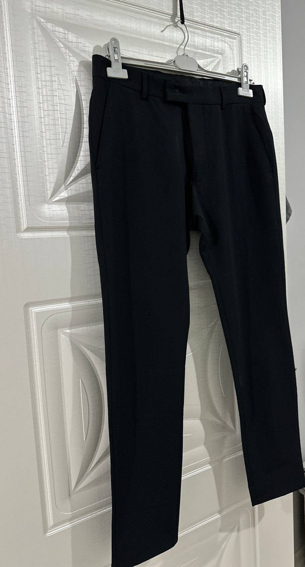 Erkek Siyah Regular Fit Ofis Pantolonu - Görsel 3