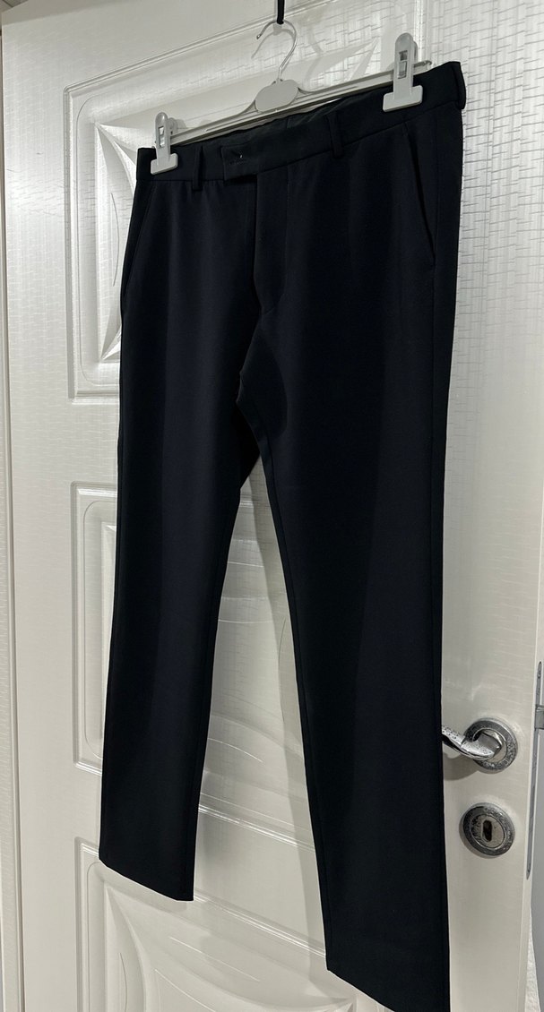 Erkek Siyah Regular Fit Ofis Pantolonu - Görsel 2