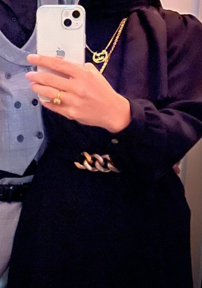 2 li takım Kemerli Siyah - Görsel 3