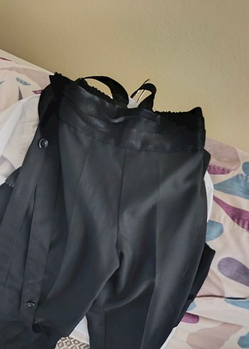 Düğmeli Siyah Kolsuz Tuxedo Yelek - Görsel 6