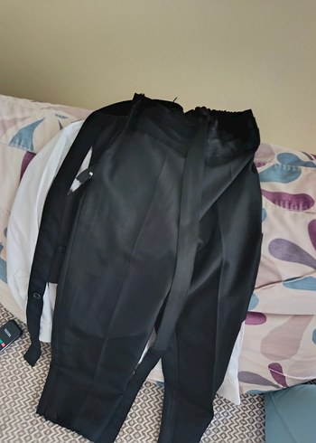 Düğmeli Siyah Kolsuz Tuxedo Yelek - Görsel 7