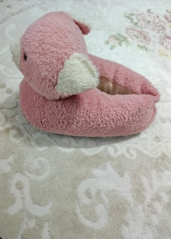 Kız Çocuk Pembe Nakışlı Sıcak Ev Terliği - Görsel 2