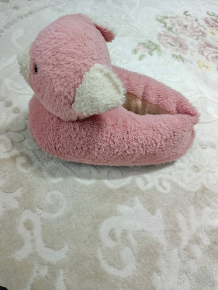 Kız Çocuk Pembe Nakışlı Sıcak Ev Terliği - Görsel 2