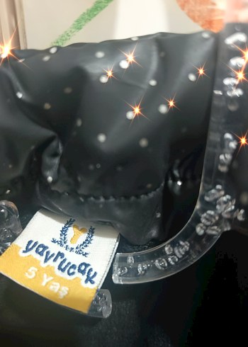 Parlak Siyah Fermuarlı çocukYelek - Görsel 6