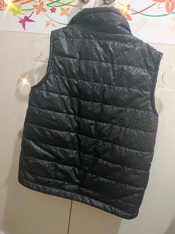 Parlak Siyah Fermuarlı çocukYelek - Görsel 3