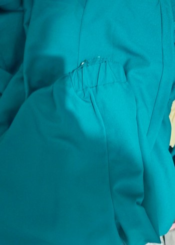 Kadın Mavi Mini Salaş Uzun Kollu Elbise - Görsel 4