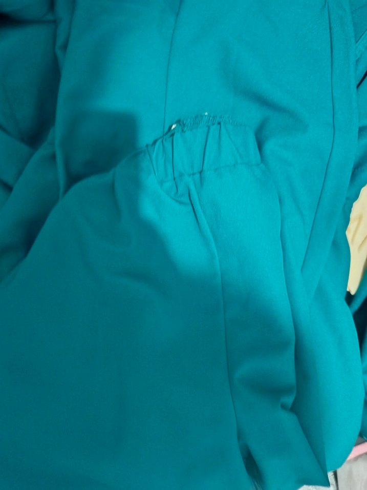 Kadın Mavi Mini Salaş Uzun Kollu Elbise - Görsel 4