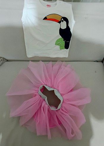 Kız Çocuk Pop Art Kısa Kollu Tişört - Görsel 2