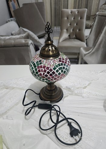 Renkli Mozaik Desenli Masa Lambası - Görsel 2