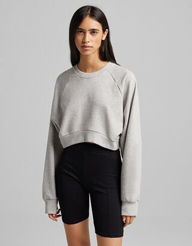 BERSHKA GRİ SWEATSHİRT