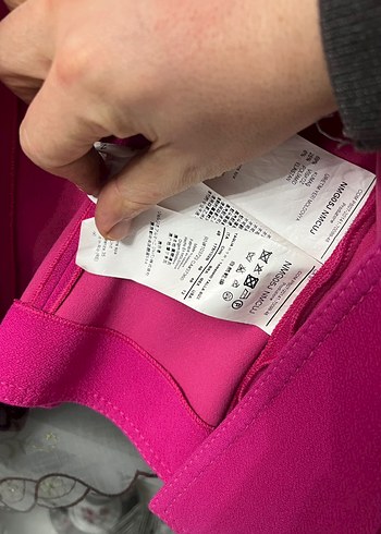 Armani colection Pembe Düğmeli Kadın Blazer Ceket - Görsel 3