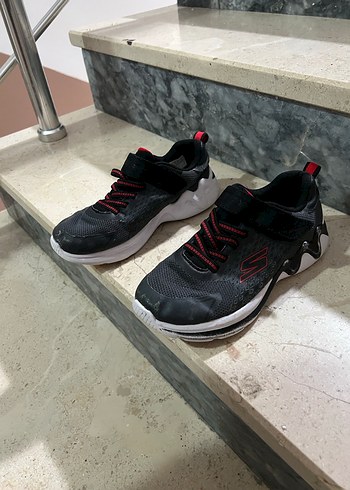 Skechers 34 numara orjiErkek Çocuk Siyah Gri Günlük Spor - Görsel 2