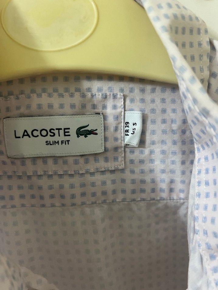 Lacoste Erkek Gri Beyaz Pamuklu Gömlek - Görsel 2