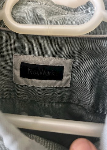 Gri Keten Düğmeli Erkek Gömlek - Görsel 2