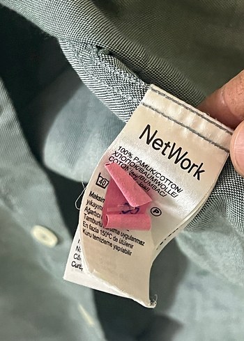 Gri Keten Düğmeli Erkek Gömlek - Görsel 5