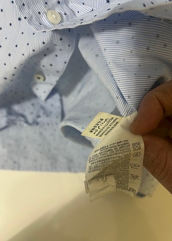 Gues gömlek Mavi Baskılı Pamuklu Erkek Gömlek - Görsel 3