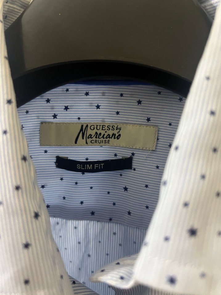 Gues gömlek Mavi Baskılı Pamuklu Erkek Gömlek - Görsel 2