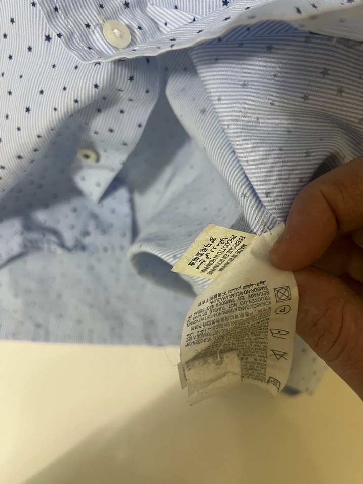 Gues gömlek Mavi Baskılı Pamuklu Erkek Gömlek - Görsel 3